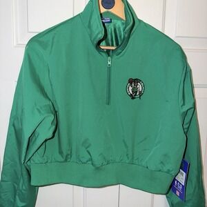 Boston Celtics NBA Ultra Game 1/4 Zip Pullover Size M Green